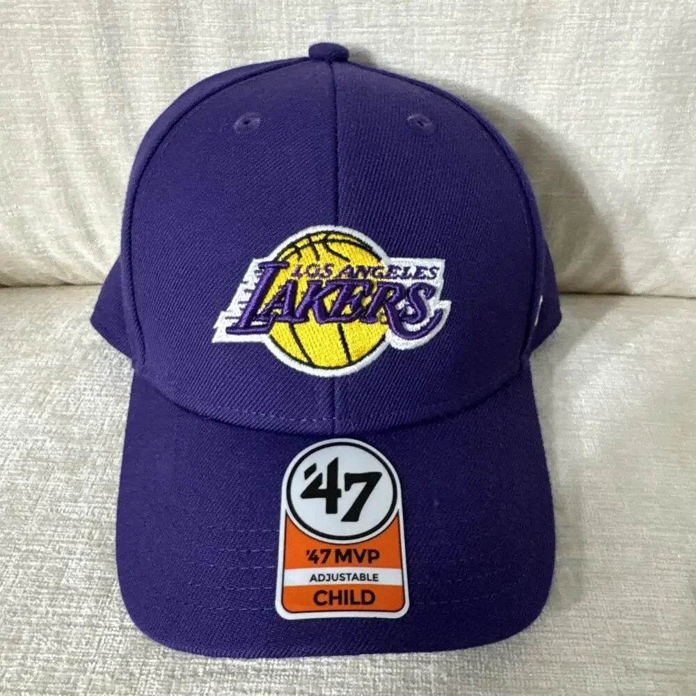 Los Angeles Lakers Youth Hat Purple ’47 MVP Adjustable NBA Basketball Cap New